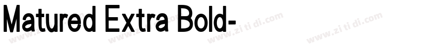 Matured Extra Bold字体转换